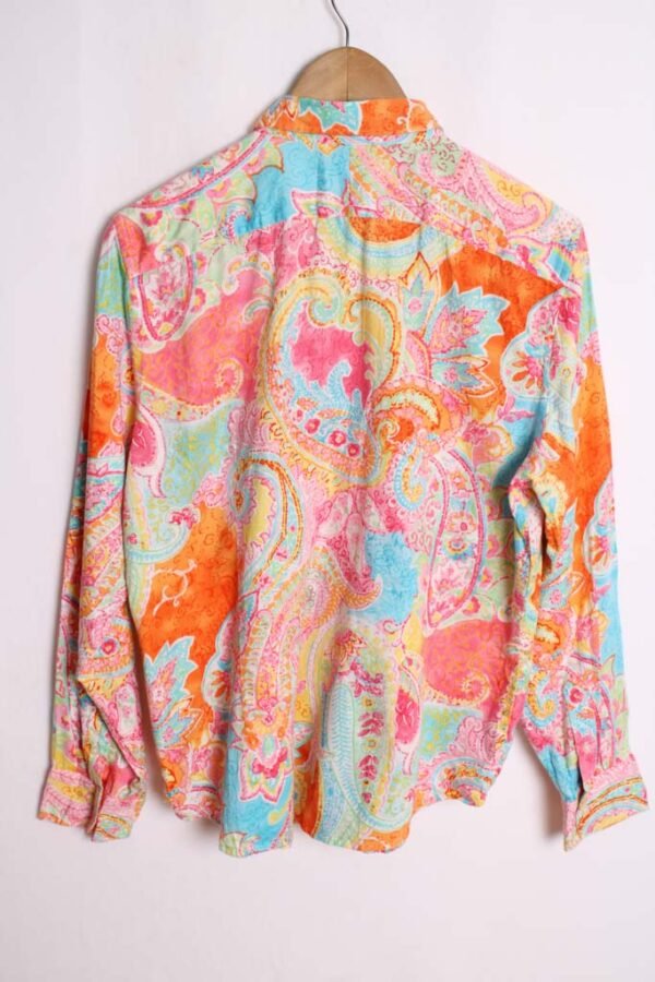 camisa tommy hilfiger vintage ralph lauren-74 Camisa Chaps Vintage Print Paisley Flúor "L"