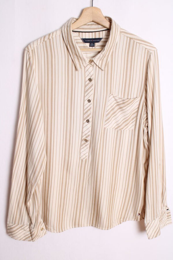 Camisola Tommy Hilfiger Vintage Beige a Rayas "XL"