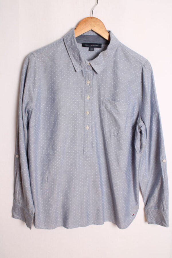 Camisola Tommy Hilfiger Vintage Azul con Lunares "L"