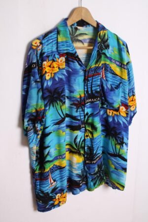 camisa verano estampada vintage-30 Camisa Hawaiana Vintage Souvenir Jamaica "L"