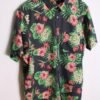 Camisa Print Hawaiano Vintage Azul con Flores "L"