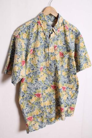 camisa verano estampada vintage-33 Camisa Polo Vintage Estampado Hawaiano "L"