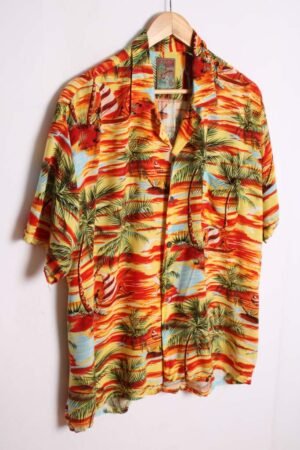 Camisa Hawaiana Vintage Atardecer "XL"