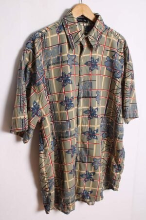 Camisa Vintage Cuadros y Flores "XL"