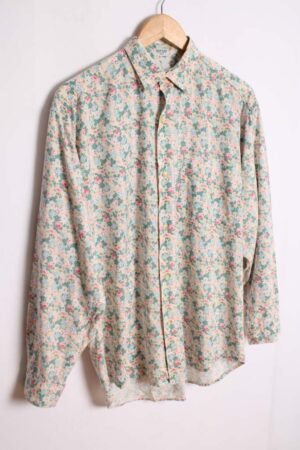 Camisa Vintage Manga Larga Flores Naf Naf "M"