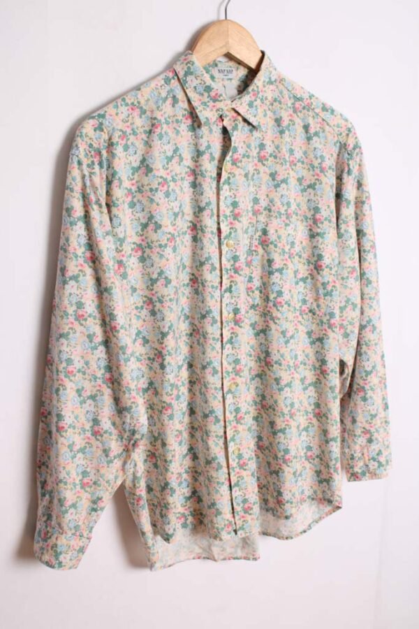 Camisa Vintage Manga Larga Flores Naf Naf "M"