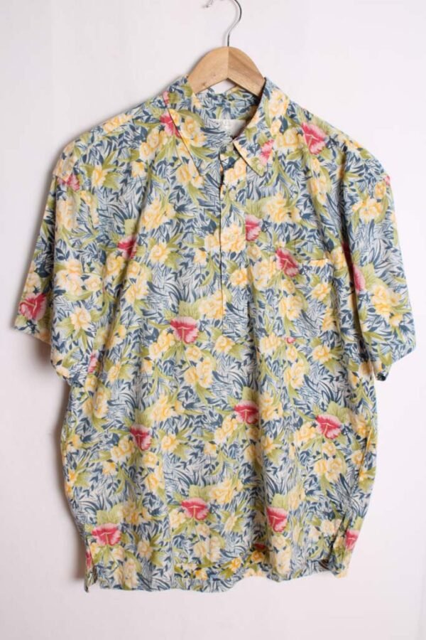 Camisa Polo Vintage Estampado Hawaiano "L"