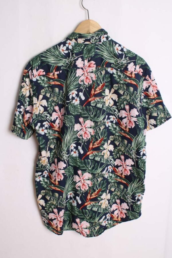 Camisa Estampado Hawaiano Vintage Azul "M"