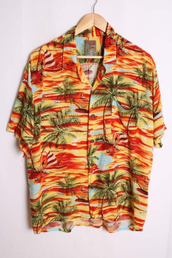 Camisa Hawaiana Vintage Atardecer "XL"