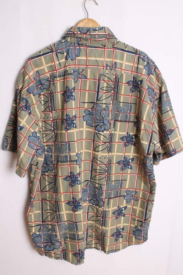 Camisa Vintage Cuadros y Flores "XL"