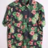Camisa Print Hawaiano Vintage Azul con Flores "L"