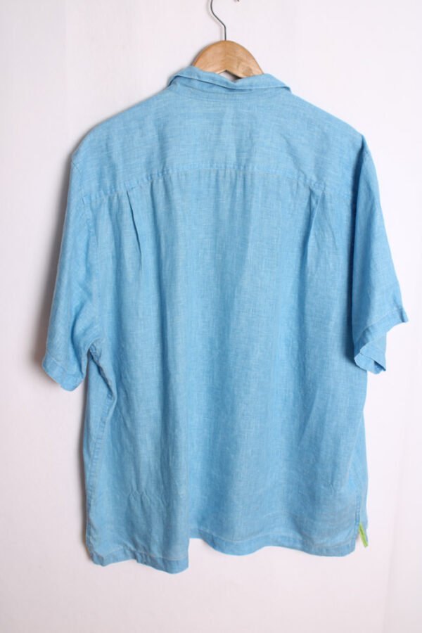 Camisa Tommy Bahama Vintage de Lino Azul "2XL"