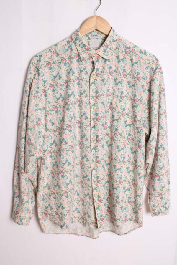 Camisa Vintage Manga Larga Flores Naf Naf "M"