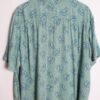 Camisa Print Hawaiano Vintage Turquesa con Hojas "2XL"