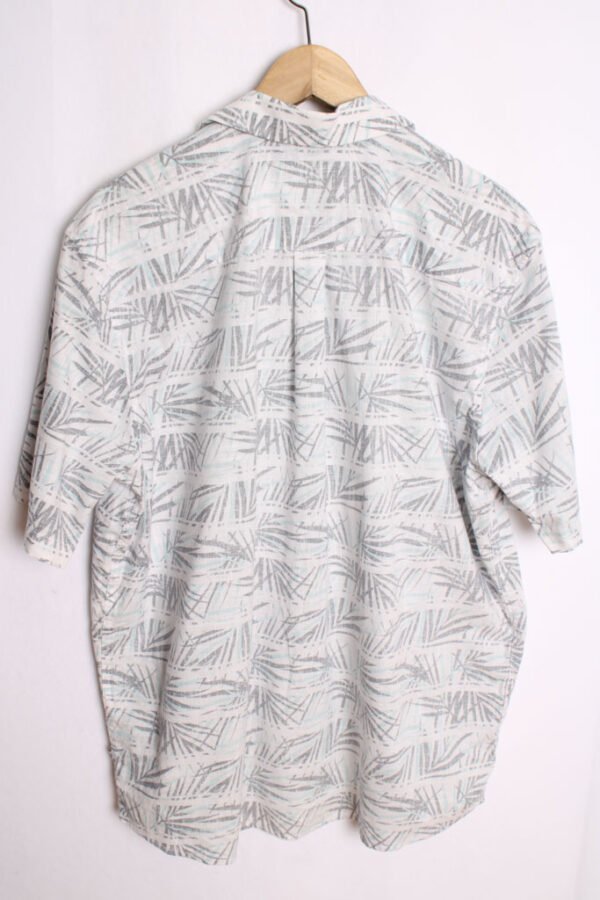 camisa vintage chico estampada-25 Camisa Hawaiana Vintage Hojas Bicolor "L"