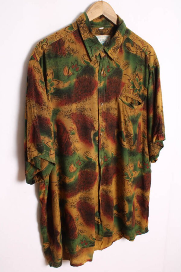 camisa vintage chico estampada-38 Camisa Vintage Tonos Otoñales "XL"