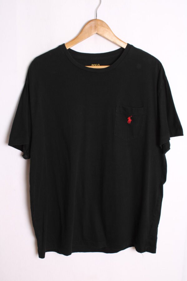 Camiseta Bolsillo Ralph Lauren Vintage Negra "L"