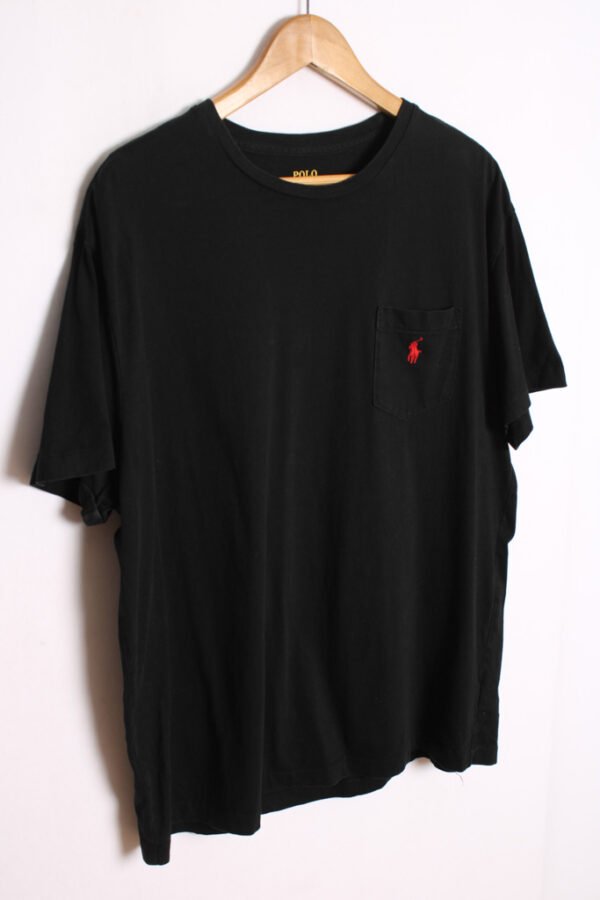 Camiseta Bolsillo Ralph Lauren Vintage Negra "L"