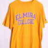 camiseta deportiva vintage unisex-79 Camiseta Champion Amarilla Vintage Elmira Collage "L"