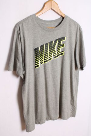 Camiseta Vintage Gris Logo Flúor "L"