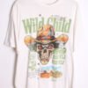 Camiseta Blanca Vintage Calavera Cowboy "L"