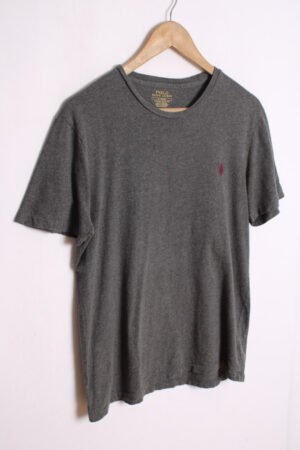 Camiseta Vintage Ralph Lauren Gris Jaspeada "S"