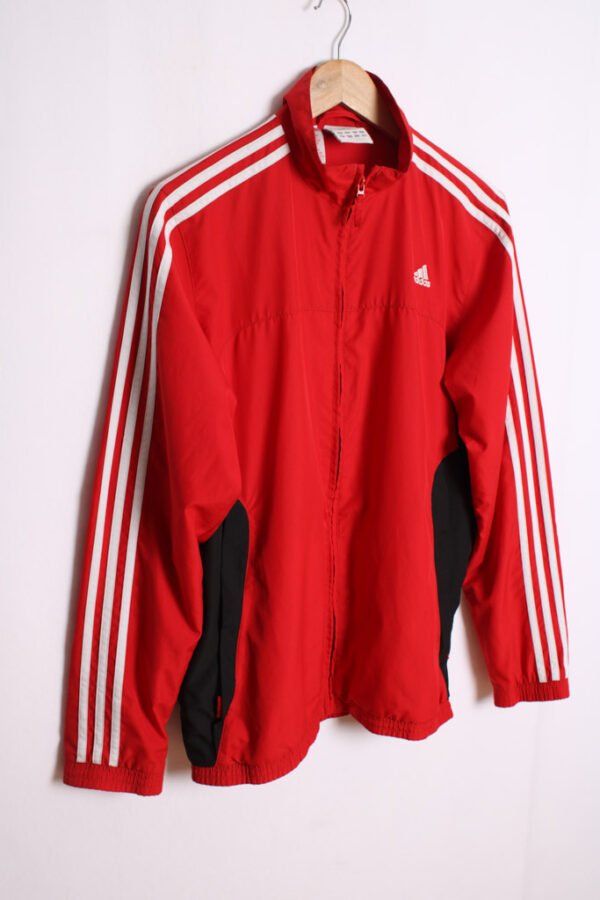 chaqueta depotiva marca vintage unisex-65 Crazy Jacket Adidas Vintage Roja y Nega "M"
