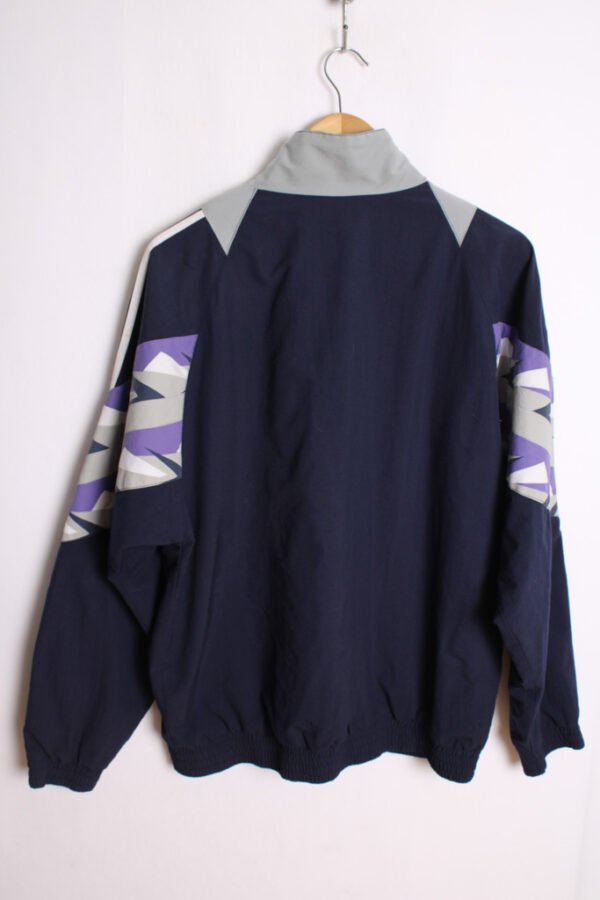 chaqueta depotiva marca vintage unisex-84 Crazy Jacket Adidas Vintage Azul Marino Abstracta "L"