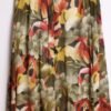 Falda con Vuelo Vintage Estampado Tropical "XL"