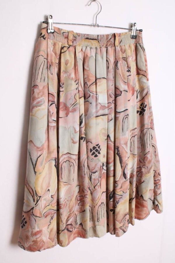 falda estampada vintage print-59 Falda Estampada Tonos Ocres Vintage con Vuelo "M/L"