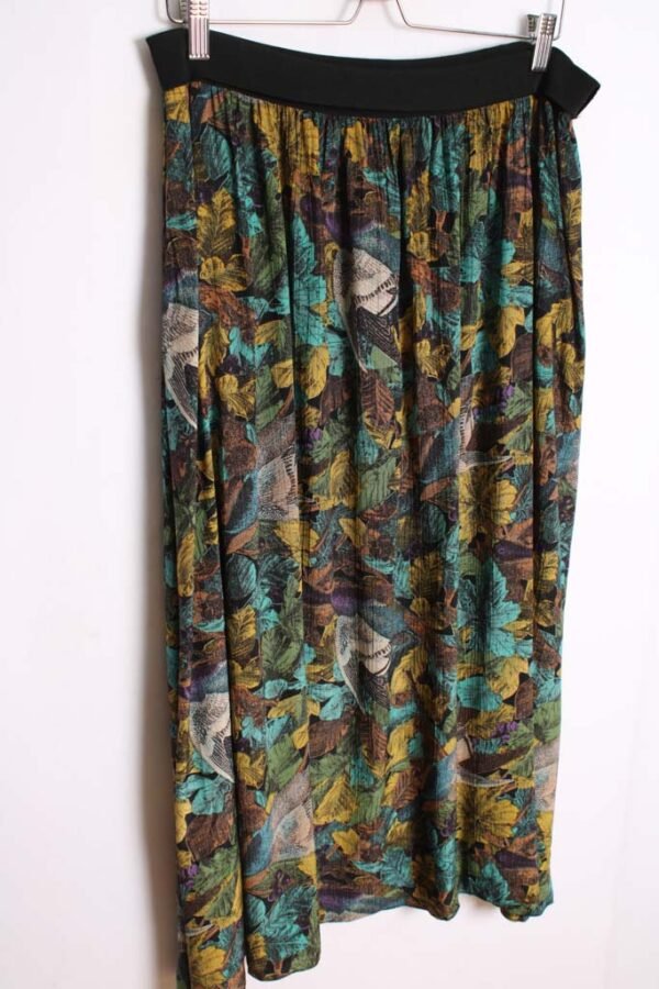 Falda con Vuelo Vintage Print Hojas "L/XL"