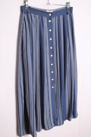 Falda Azul con Rayas Vintage A-Line "M"