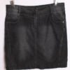 Falda Denim Elástico Vintage Negro Desgastado "XL"