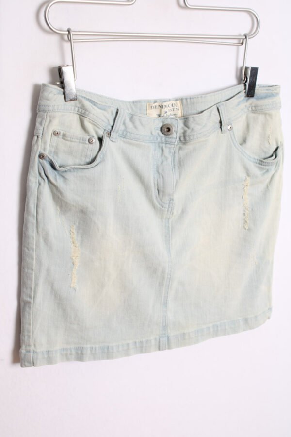Falda Denim Desgastada Vintage "XL"