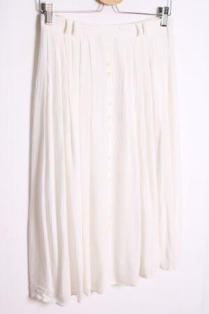 Falda Midi Blanca Botones Vintage "S/M"