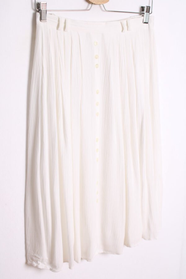 Falda Midi Blanca Botones Vintage "S/M"