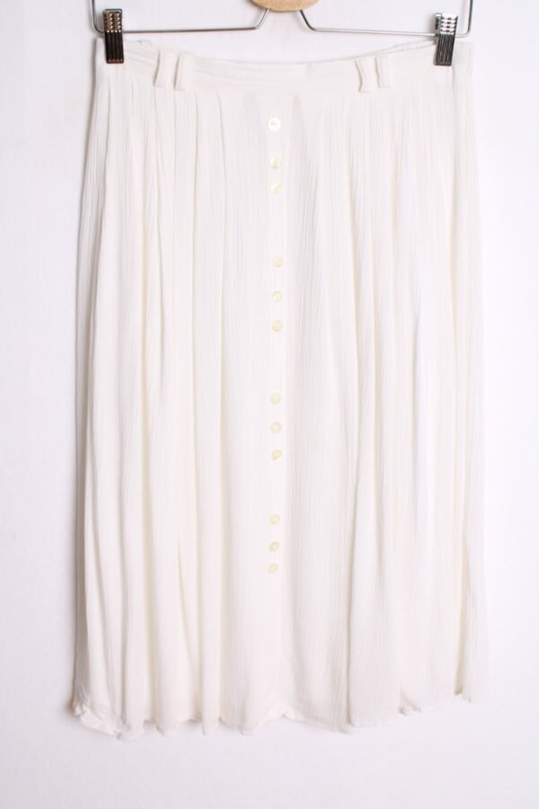 Falda Midi Blanca Botones Vintage "S/M"