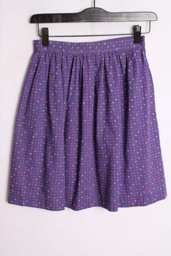 Falda Mini Vintage Morada Paisley "XXS"