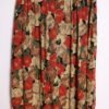 Falda Midi Vintage Estampado Otoño "XL"