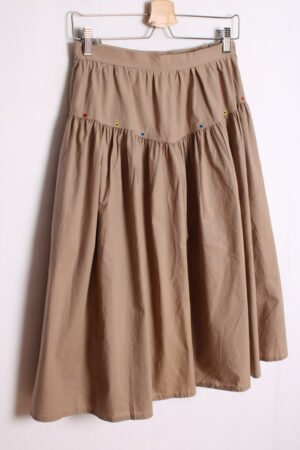 Falda Vintage Midi Color Topo "S"