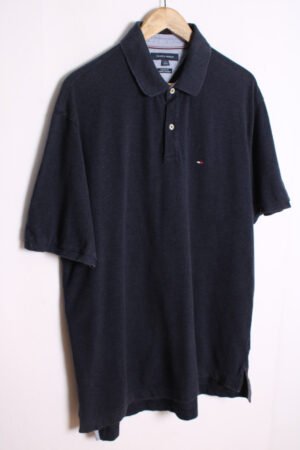 polo ralph lauren vintage tommy hilfiger-13 Polo Tommy Hilfiger Vintage Azul Marino Jaspeado "2XL"