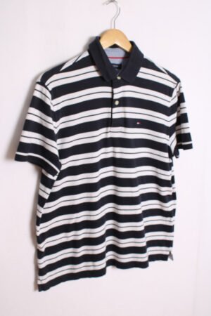 Polo Rayas Bicolor Tommy Hilfiger Vintage "M"