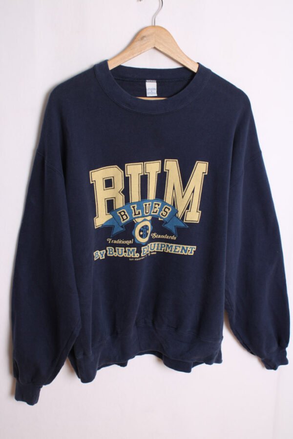 sudadera estampada usa vintage_-33 Sudadera Azul Marino Vintage RUM Blues "L"