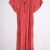 Vestido Volante Vintage Rojo Flores "XL"