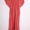 Vestido Volante Vintage Rojo Flores "XL"