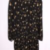 Vestido Negro Estampado Flores Vintage "XL"