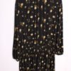Vestido Negro Estampado Flores Vintage "XL"