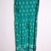 Vestido Vintage Largo Flores Turquesa "2XL/3XL"