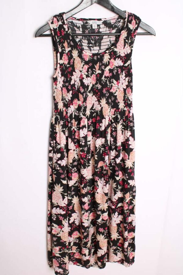Vestido Vintage Midi Frutas y Flores "S"