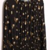 Vestido Negro Estampado Flores Vintage "XL"